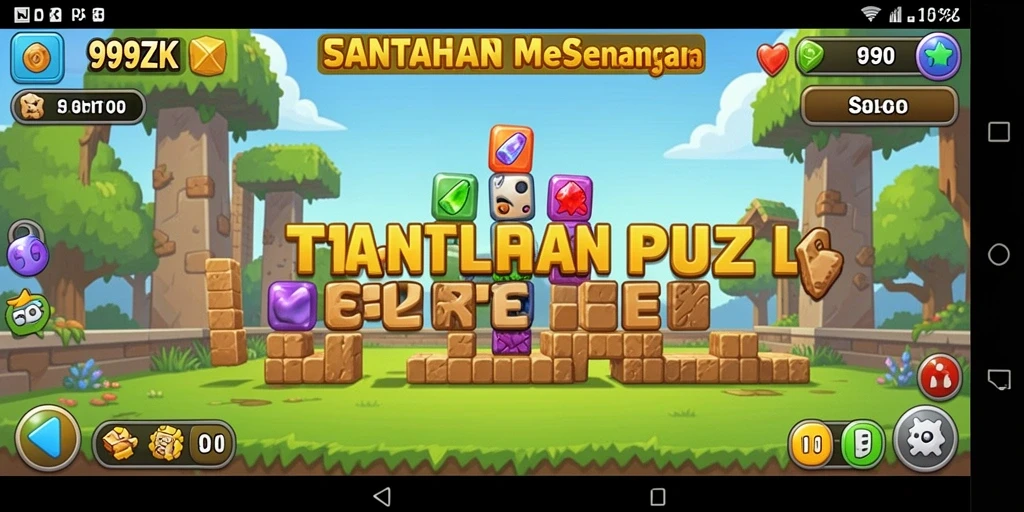 Tangkapan layar gameplay 99ZK menampilkan tantangan puzzle yang seru.