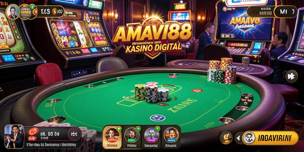 Tampilan gameplay Kasino yang menarik dan interaktif di AMAVI88.