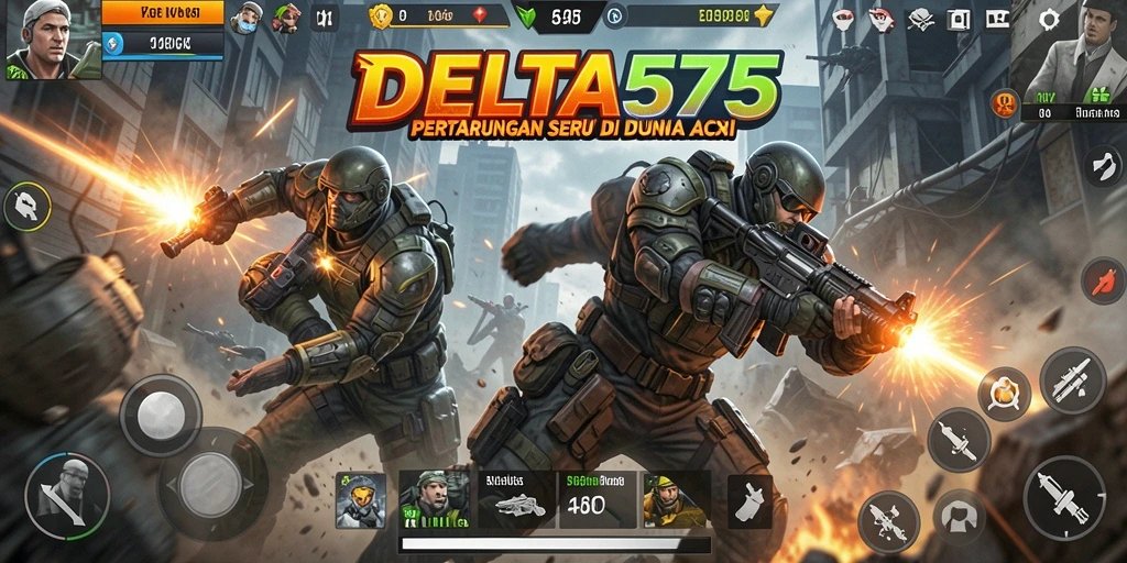 Tampilan seru gameplay dari DELTA575 dengan aksi menegangkan.