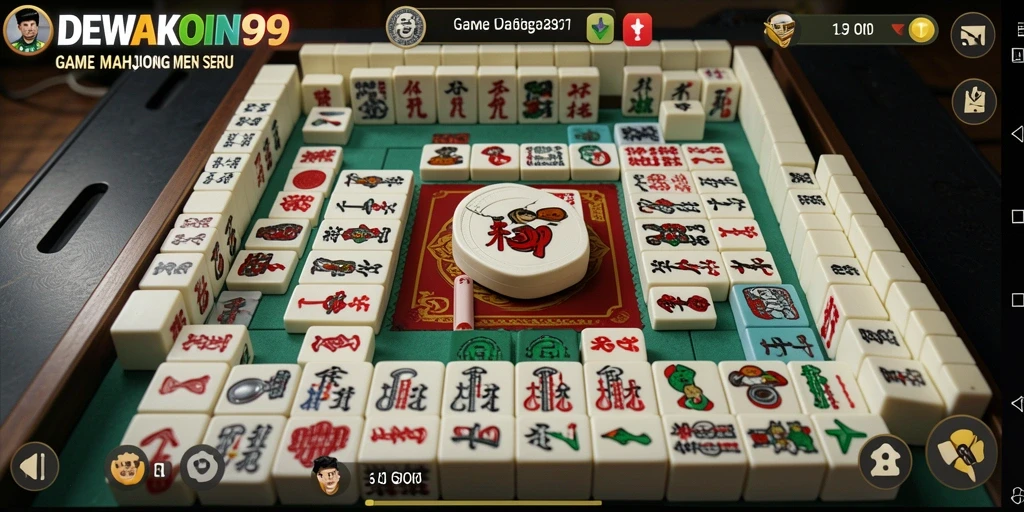 Screenshot DEWAKOIN99 memperlihatkan gameplay seru Mahjong.