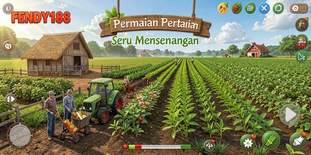 Tampilan gameplay menarik di FENDY188 dengan aktivitas pertanian yang seru.