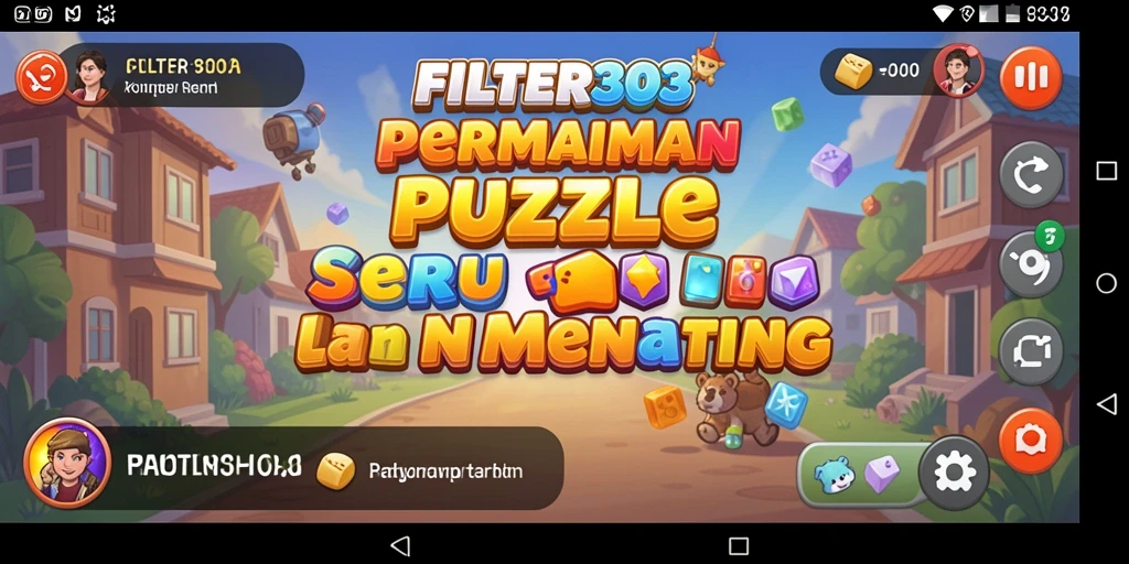 Gameplay FILTER303 yang menampilkan grafis puzzle yang menarik.