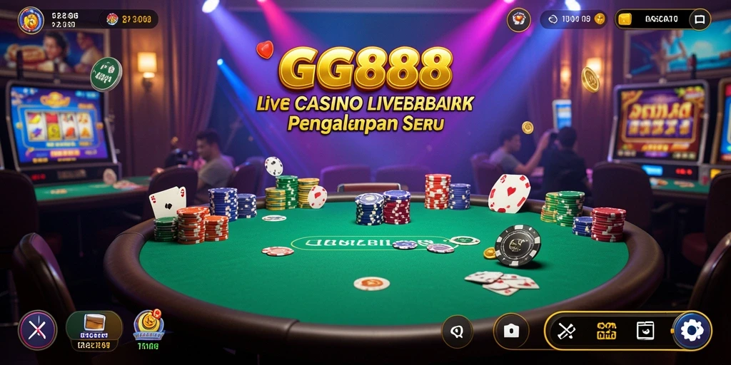 Tampilan gameplay seru dengan dealer langsung di GGG888.