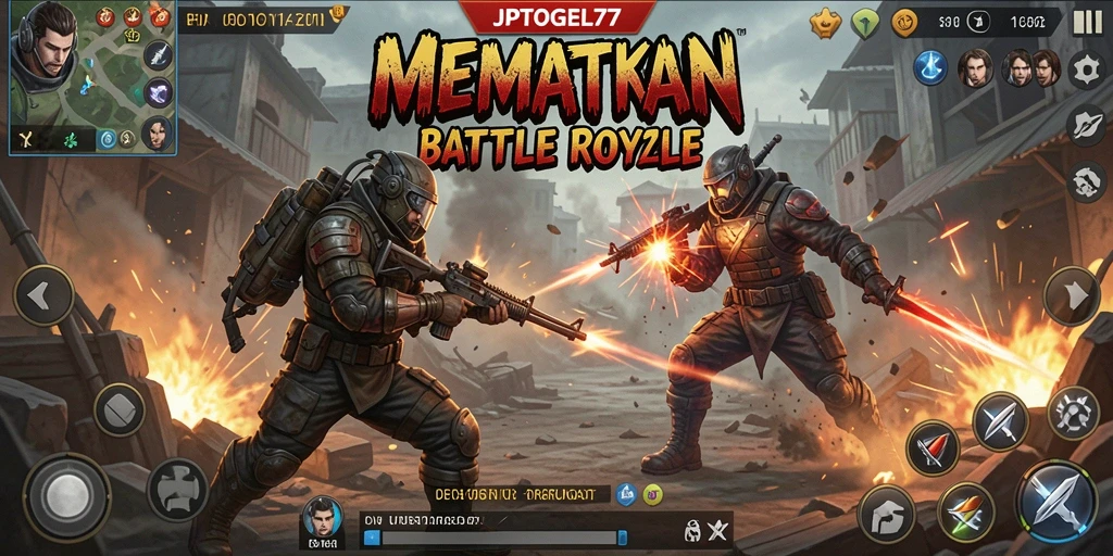 Tampilan menarik dari gameplay Battle Royale JPTOGEL77 yang intens.