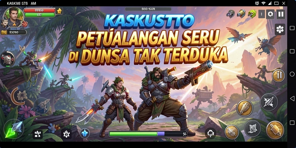 Screenshot KASKUSTOTO menampilkan aksi seru dalam petualangan.