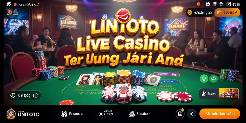Tampilan gameplay Live Casino di LINITOTO yang menegangkan dan menarik.