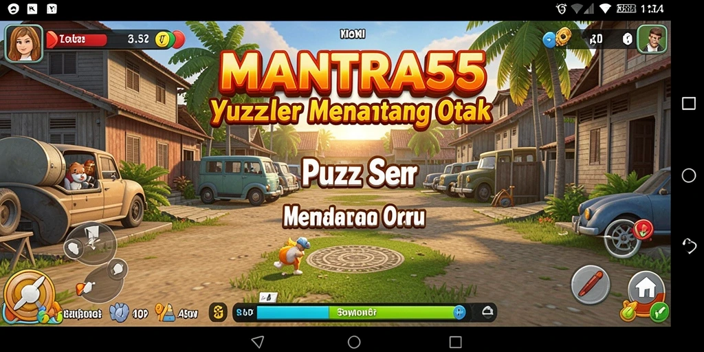 Tampilan gameplay seru di <strong>MANTRA55</strong> dengan elemen puzzle yang menantang.