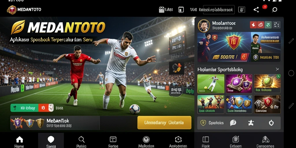 Tampilan utama gameplay MEDANTOTO dengan fitur taruhan olahraga.