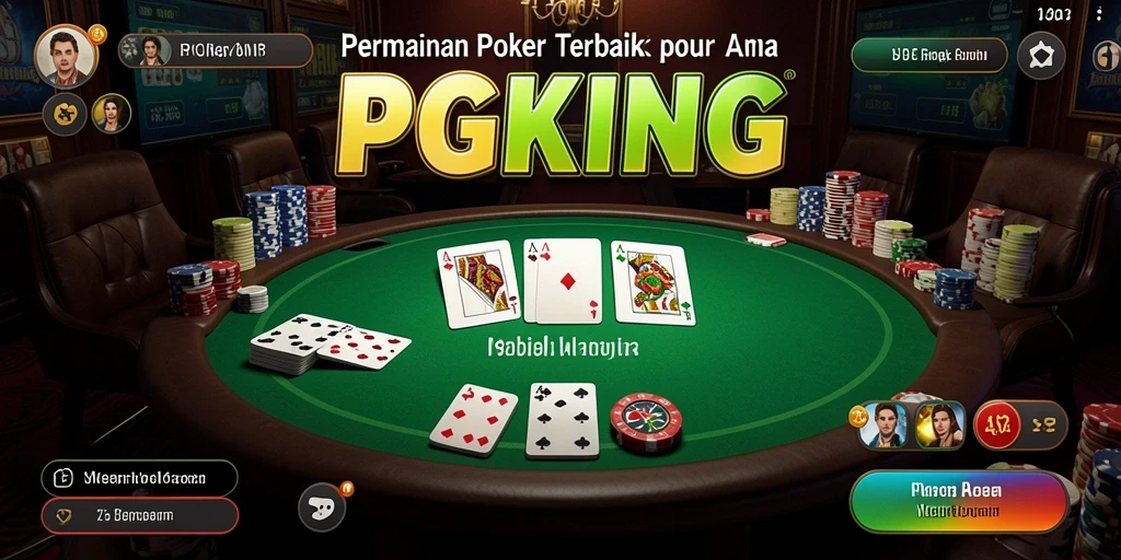 Tampilan gameplay Poker yang menarik dan mendebarkan di PGKING.