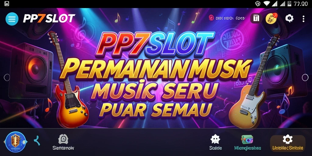 Tampilan gameplay menarik dari PP7SLOT dengan berbagai genre musik.