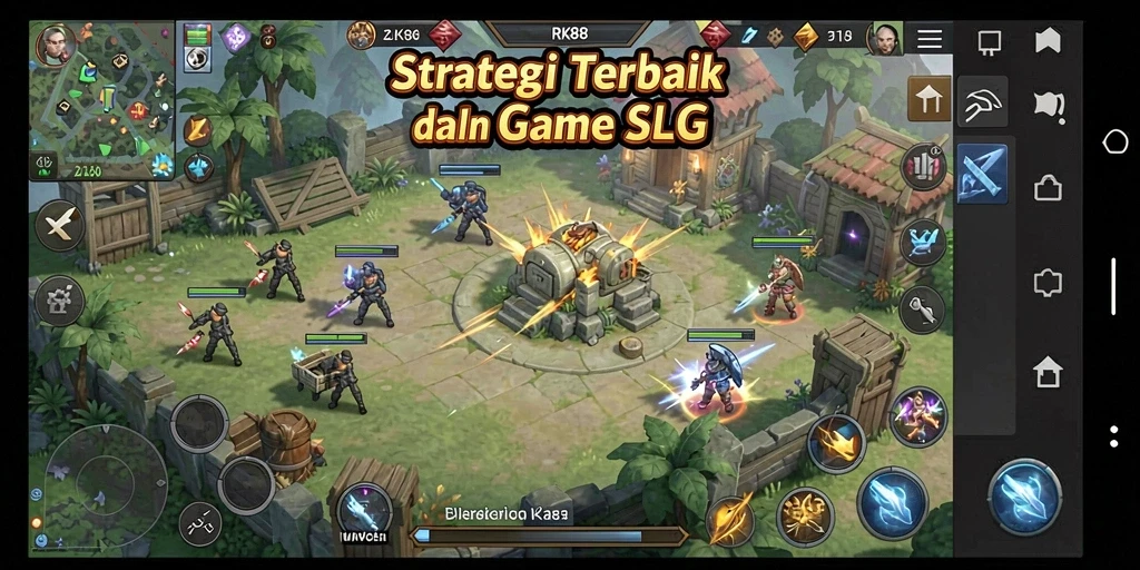 Tampilan gameplay RK88 dengan strategi menantang yang adiktif.