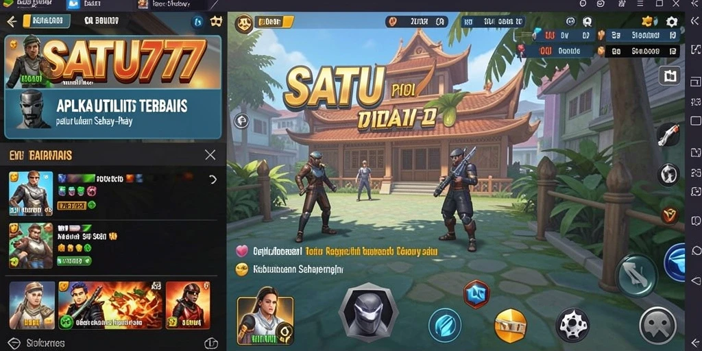 Tampilan antarmuka SATU77 yang sederhana dan fungsional.