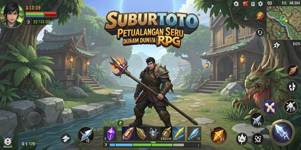 Screenshot gameplay SUBURTOTO menampilkan pertarungan seru dan karakter yang menawan.