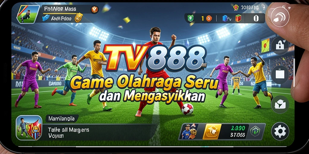 Tampilan gameplay mendebarkan dari TV888 dalam aksi olahraga.