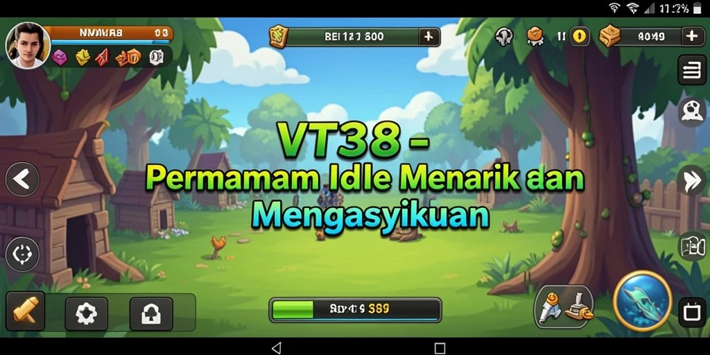 Tangkapan layar utama VT38 menunjukkan pengalaman gameplay Idle yang menarik.