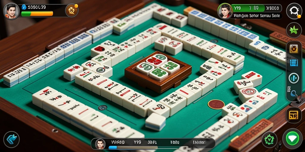 Screenshot utama Y89 menunjukkan gameplay Mahjong yang mendebarkan.